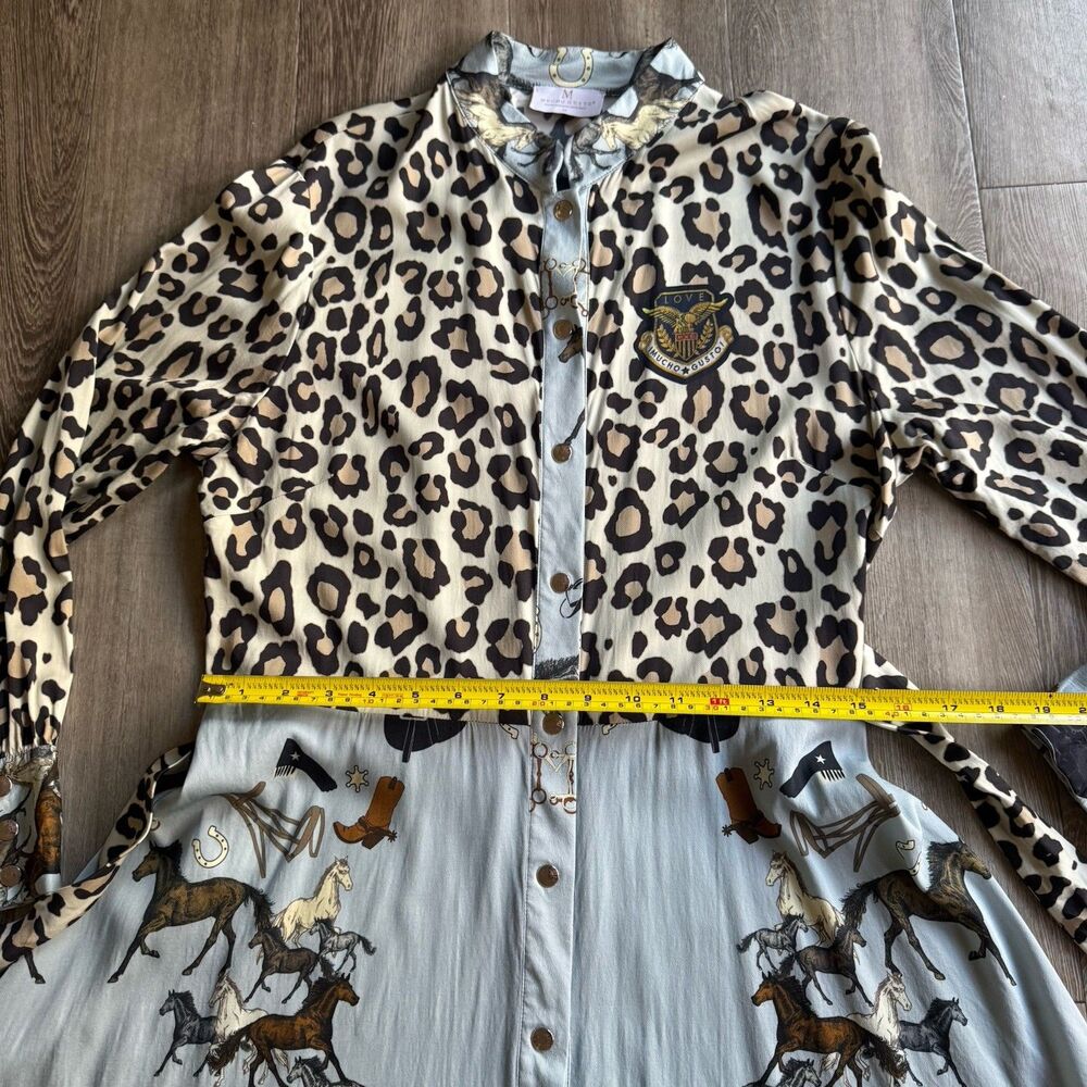 Mucho Gusto Dutch Handmade Maximalist Luxury Bold Dress M Leopard Mob Wife €439 - Picture 16 of 16